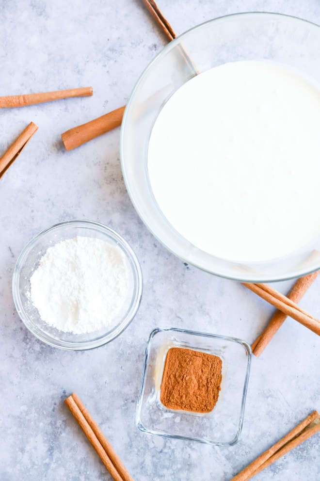 simple ingredients for flavored whipped cream image