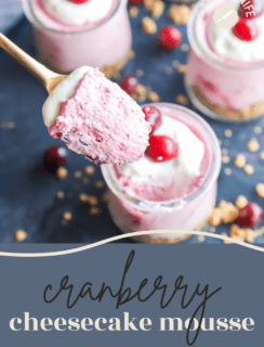 Cranberry cheesecake mousse Pinterest image
