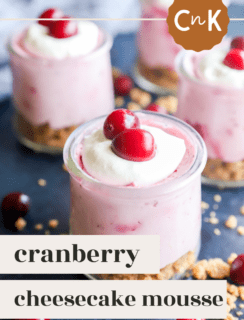 Cranberry cheesecake mousse Pinterest picture