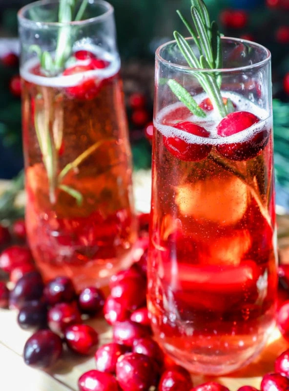 Side image of cranberry cocktails