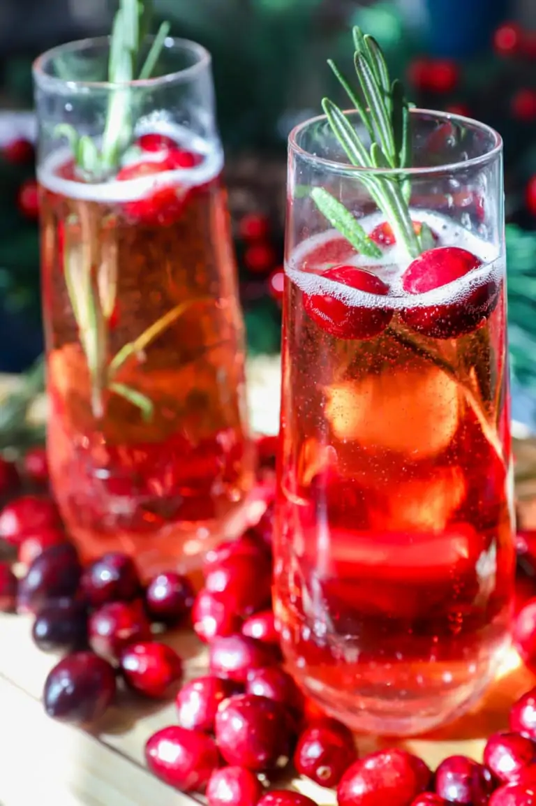 Side image of cranberry cocktails