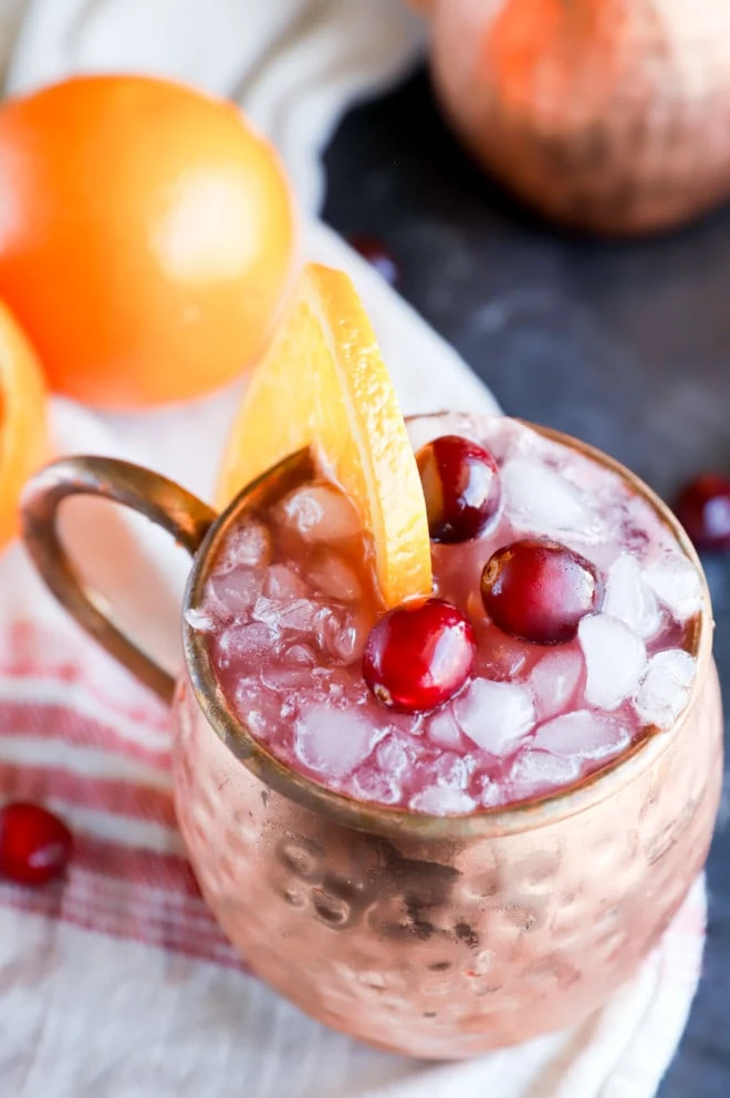 Cranberry moscow mule with orange juice image