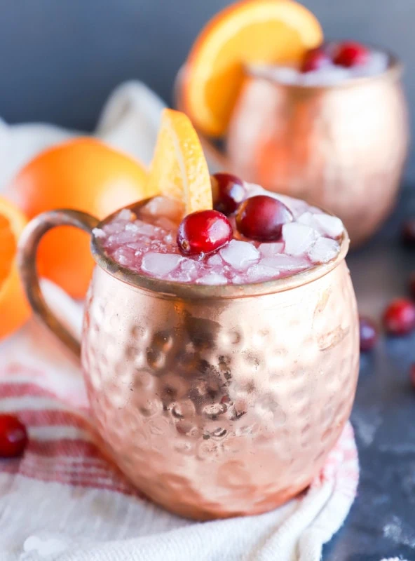 Image of ginger beer cocktail in copper mugs