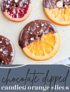 Chocolate Dipped Candied Orange Slices Pinterest Image