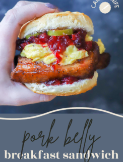 Pork Belly Breakfast Sandwich Pinterest Image