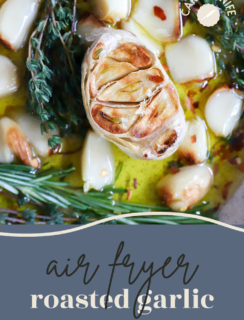 Air Fryer Roasted Garlic Pinterest Image