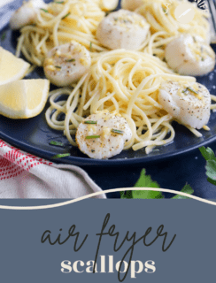 Air fryer scallops Pinterest Image