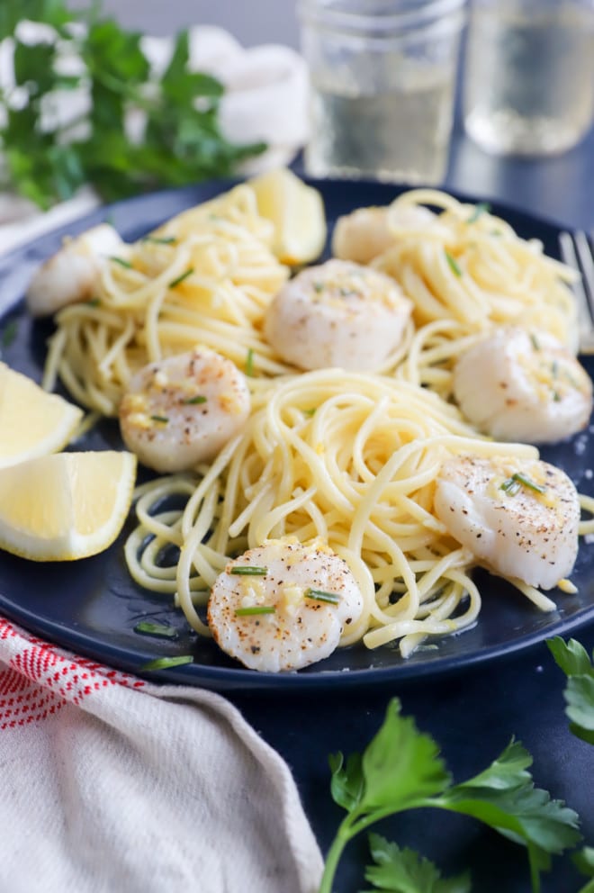 Air fryer scallops with lemon chive butter picture