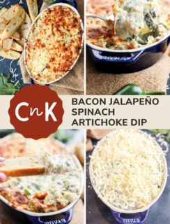 Bacon Jalapeño Spinach Artichoke Dip Pinterest Image