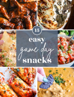 Easy game day snacks Pinterest image