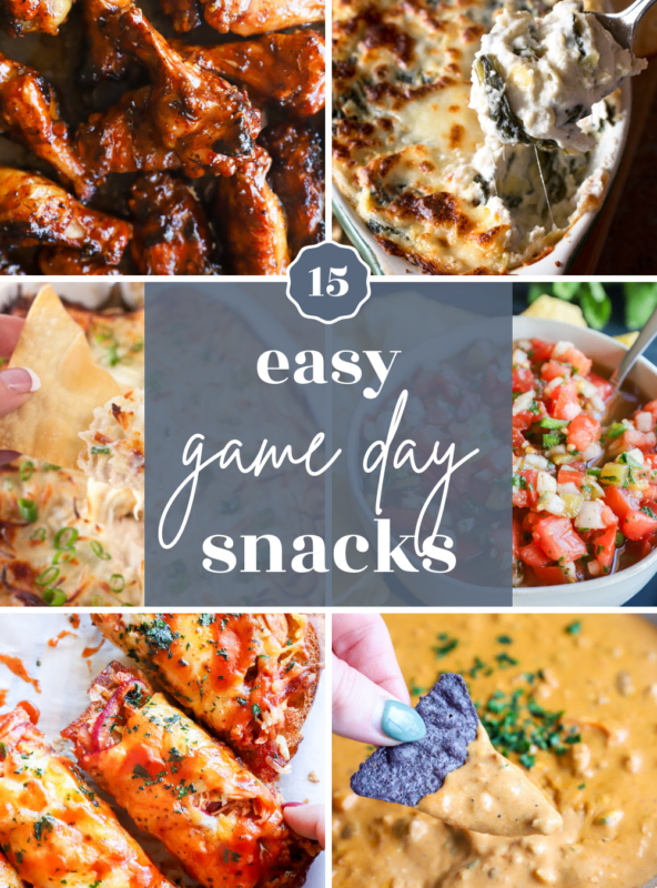 Easy game day snacks Pinterest image