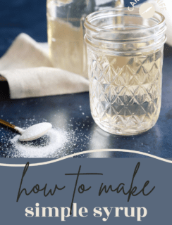 How to make simple syrup recipe Pinterest Image