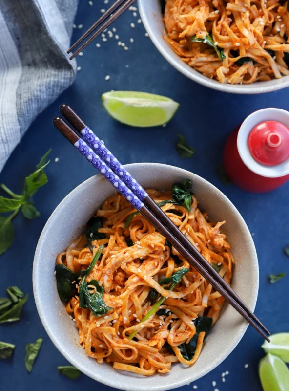 Easy weeknight noodle dish Korean inspired photo