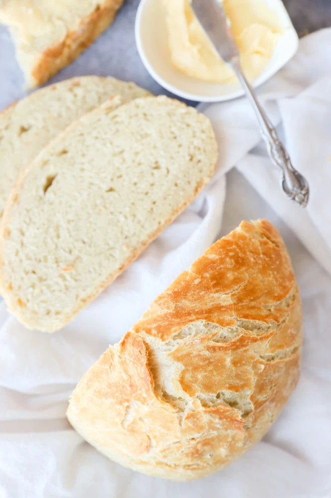 Overhead image of artisan loaf