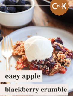 Apple blackberry crumble pinterest image