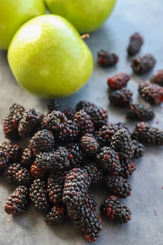 photo of apples and blackerries