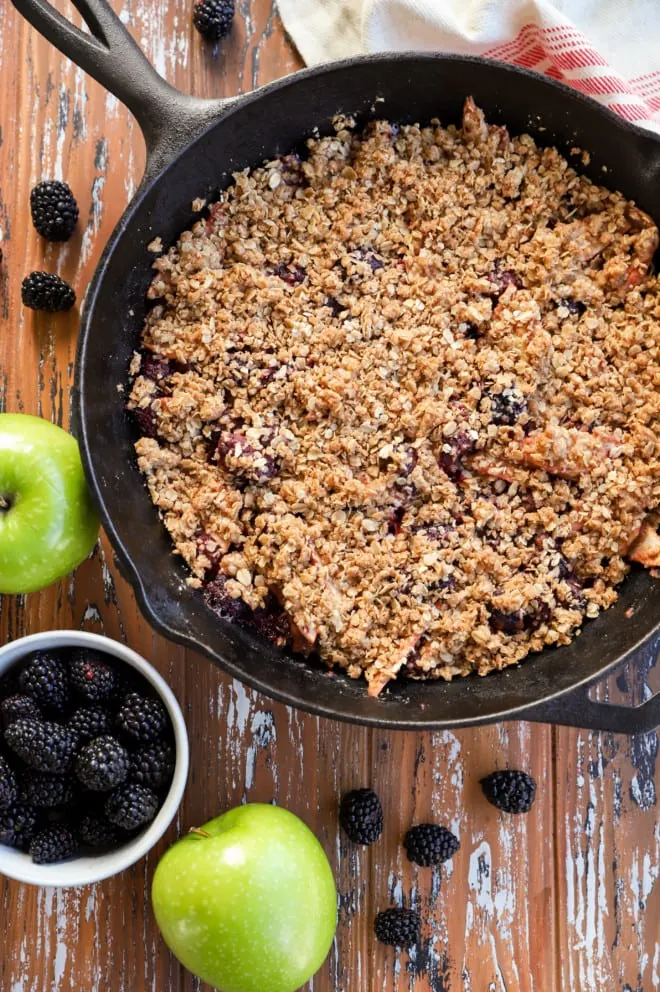 Image of fruit dessert in a skillet