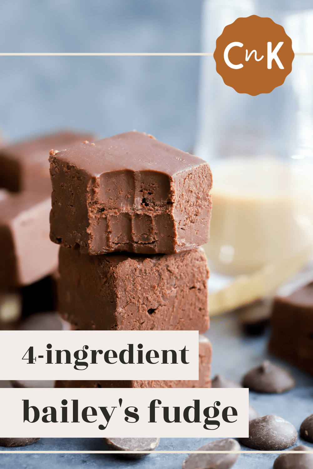 Four Ingredient Baileys Fudge (No Cook!) Cake 'n Knife