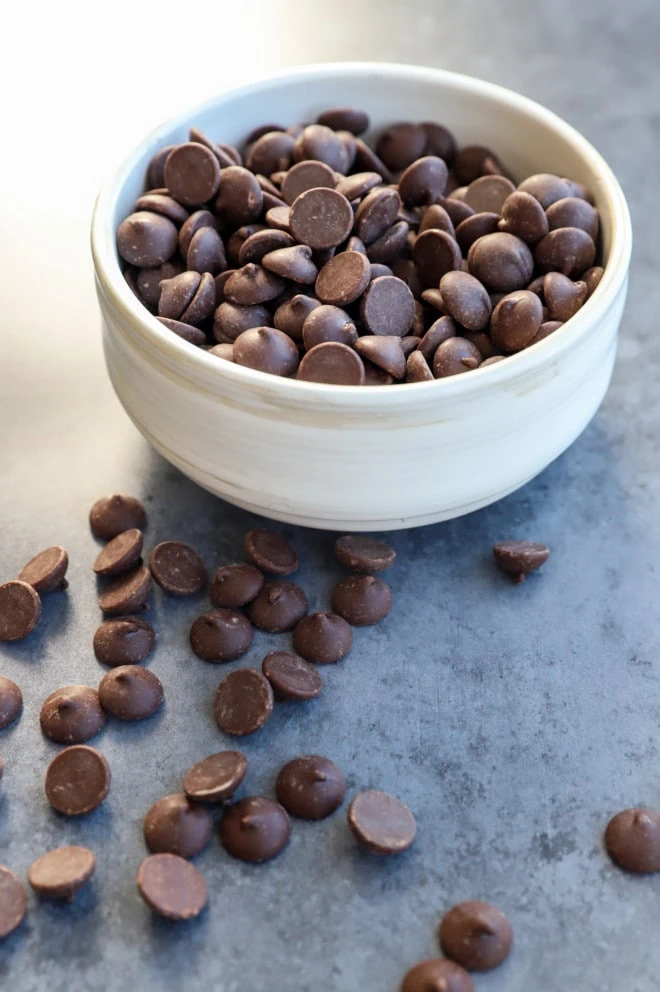 Picture of dark chocolate chips