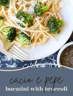 Pinterest Picture Bucatini Cacio e Pepe with Broccoli