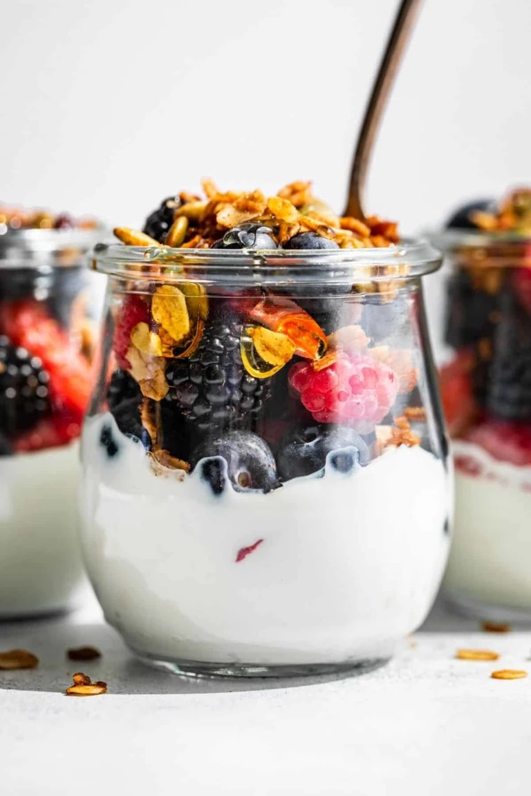 fruit and yogurt parfaits