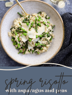 Risotto with asparagus and peas risotto Pinterest photo