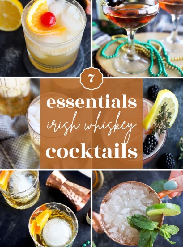 Pinterest image for 7 essential irish whiskey cocktails to make now