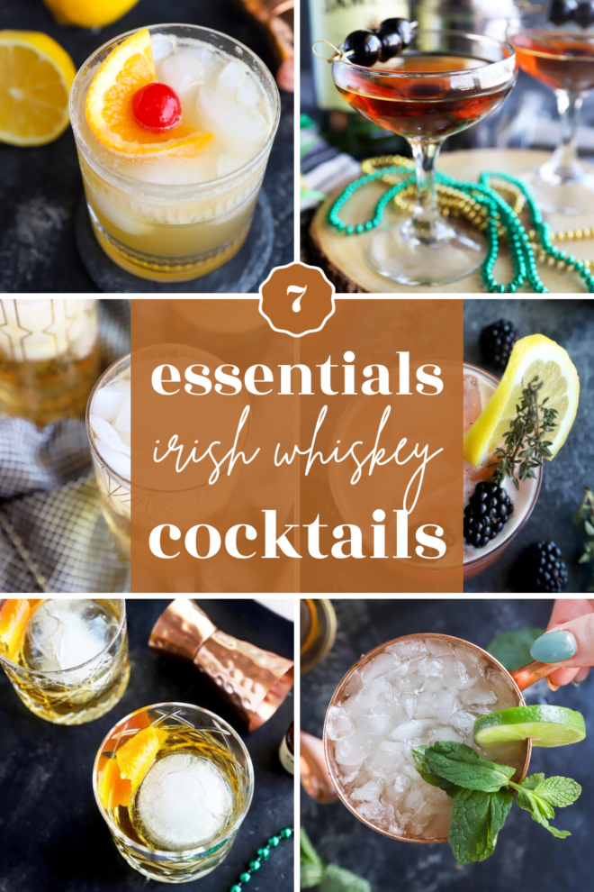 Pinterest image for 7 essential irish whiskey cocktails to make now 