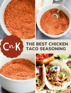 Chicken taco seasoning pinterest graphic