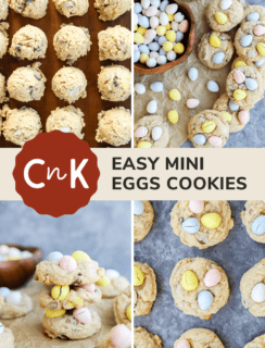 Pinterest picture for mini eggs cookies