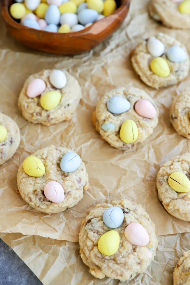 Image of Easter mini eggs cookies