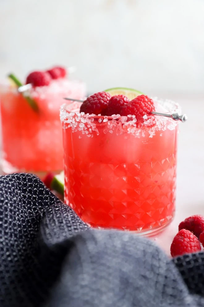 Photo of red summery cocktails in glasses