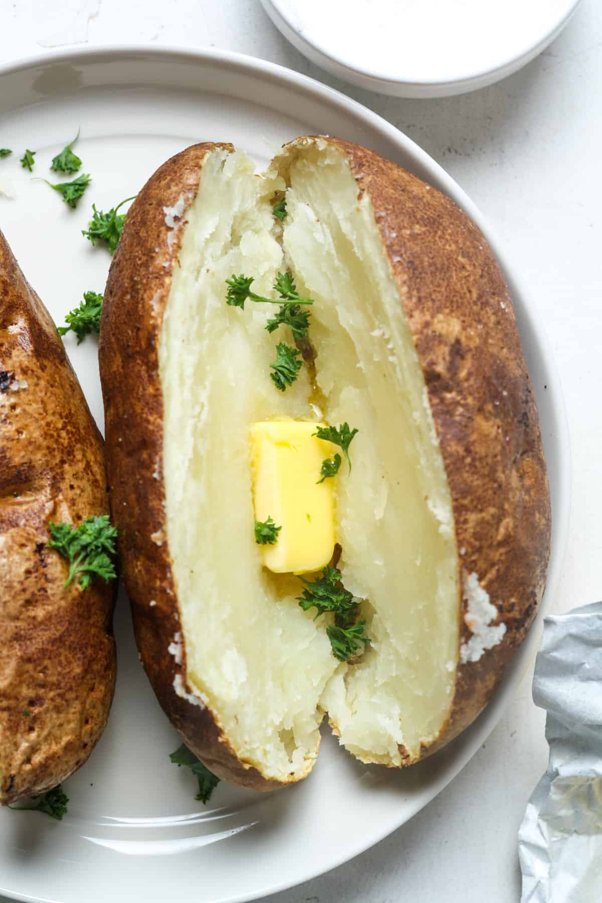 air fryer baked potato image