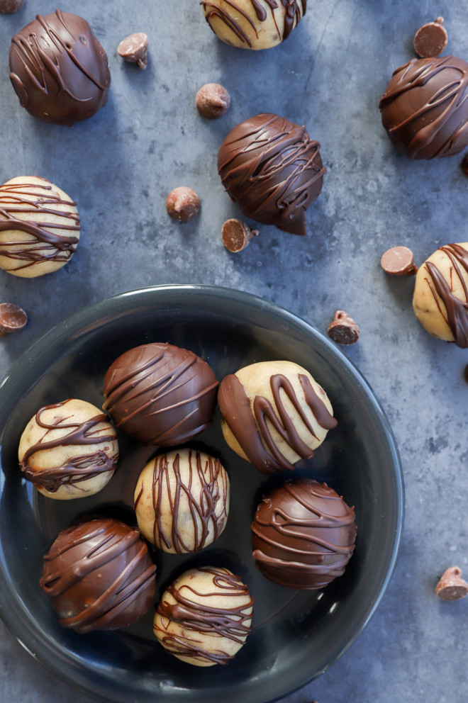 image of chocolate dipped truffles on plate