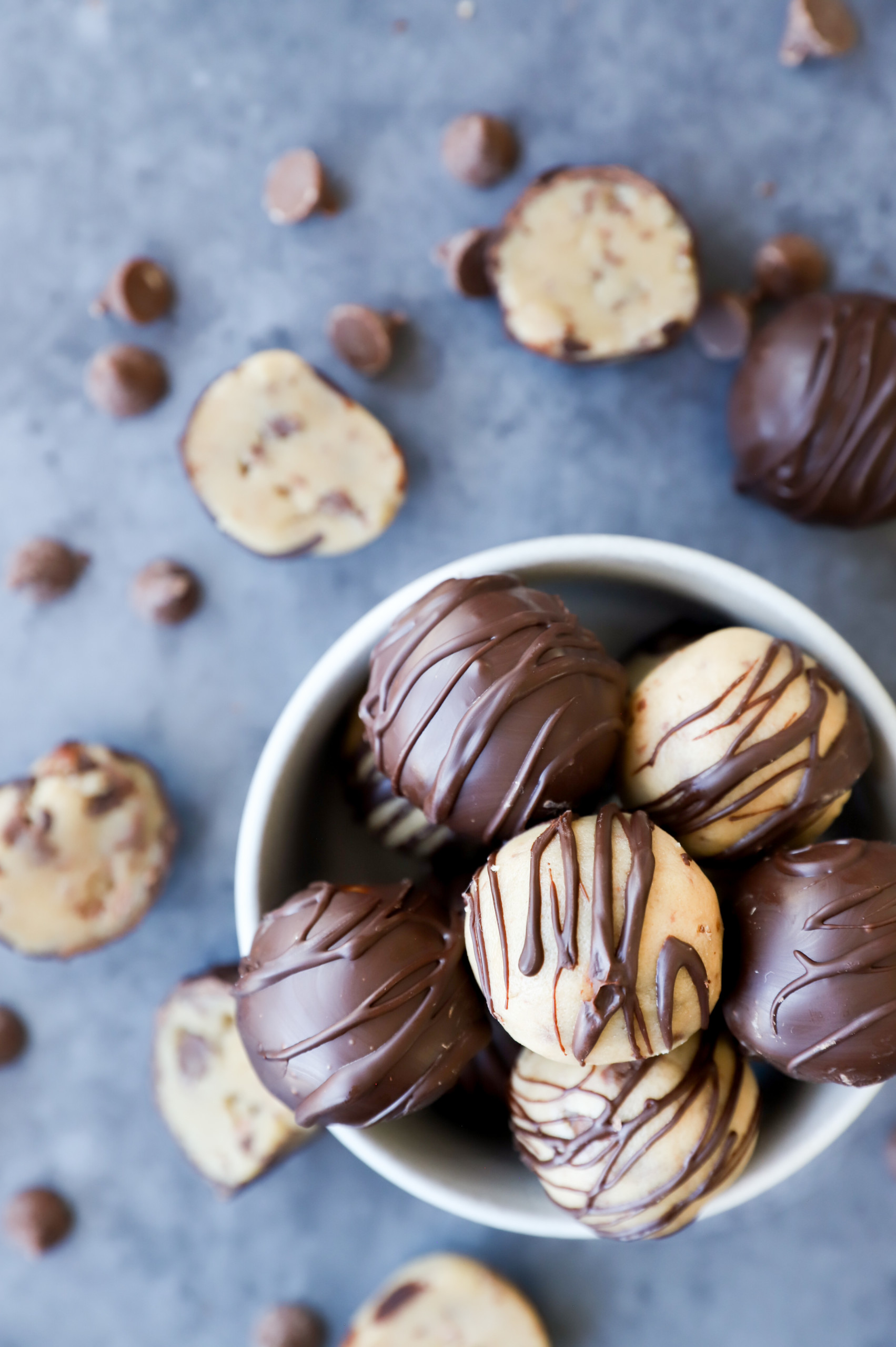 image of chocolate dipped truffles in a bowl