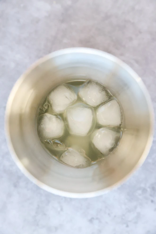 lemon vodka cocktail in shaker image
