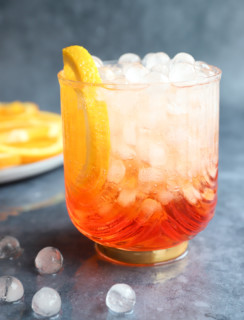 Aperol Soda cocktail in a glass image