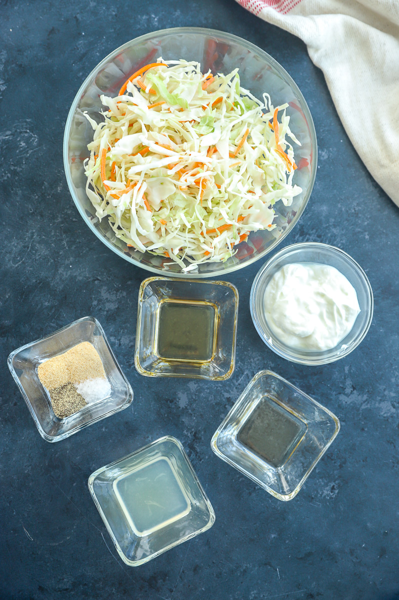 Ingredients photo for creamy coleslaw