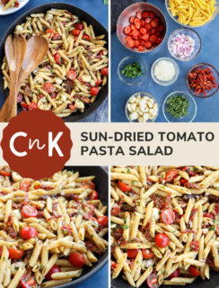 Sun Dried Tomato Pasta Salad Pin Graphic