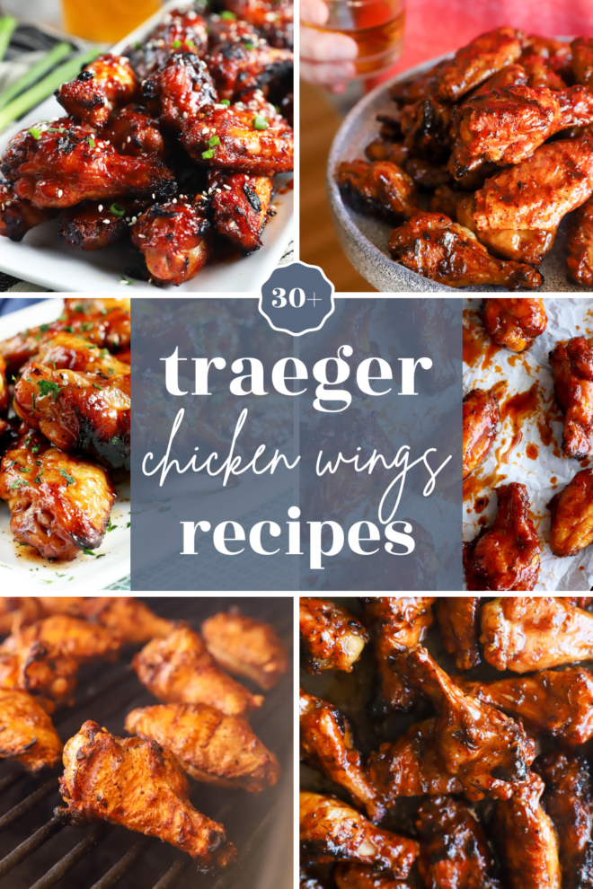 Traeger chicken wings pinterest image