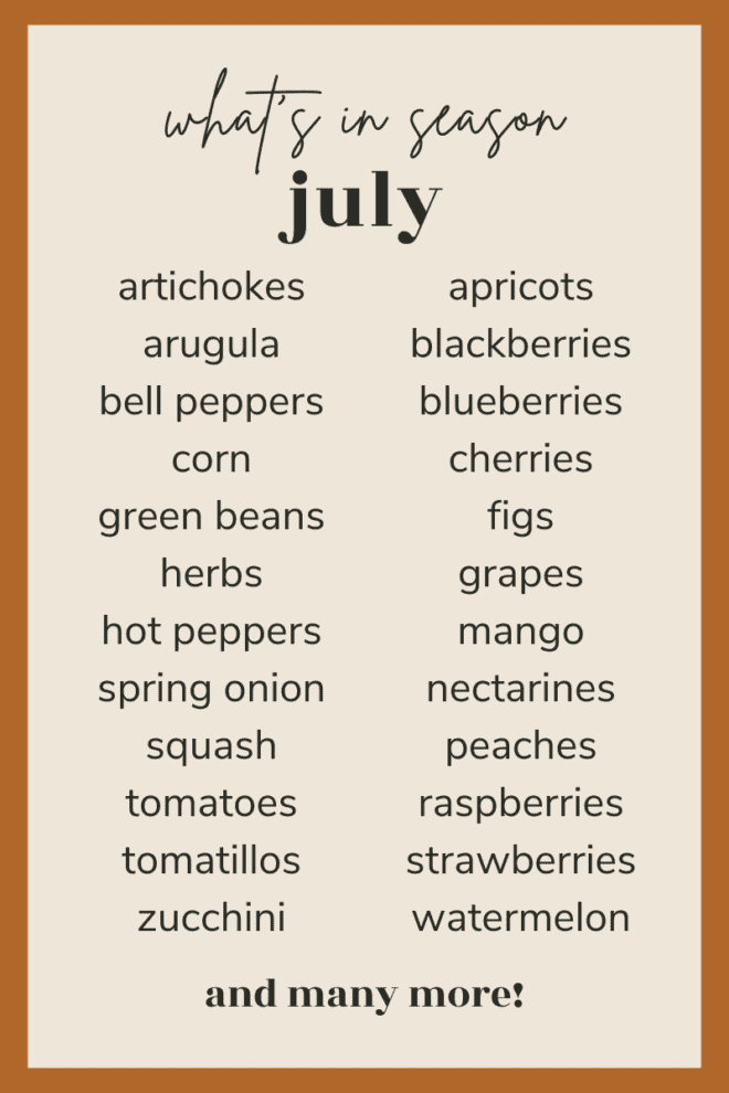 what's in season in july image pinterest