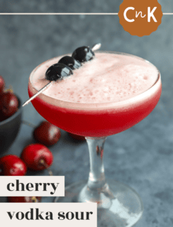 Cherry Vodka Sour Pinterest Image