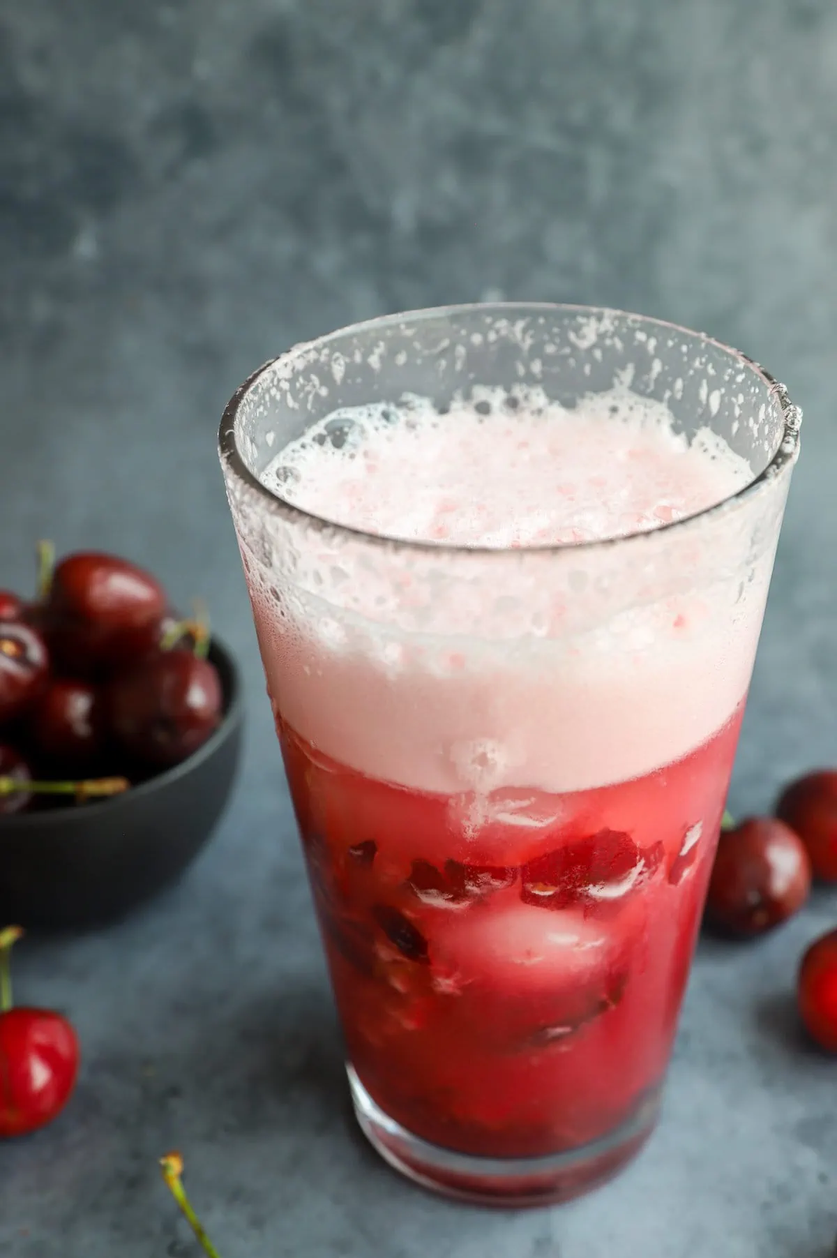 making cherry vodka sour