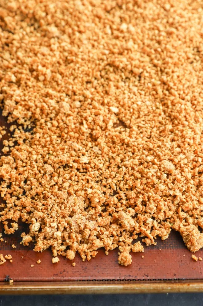 Chili lime graham cracker crumble on sheet pan image