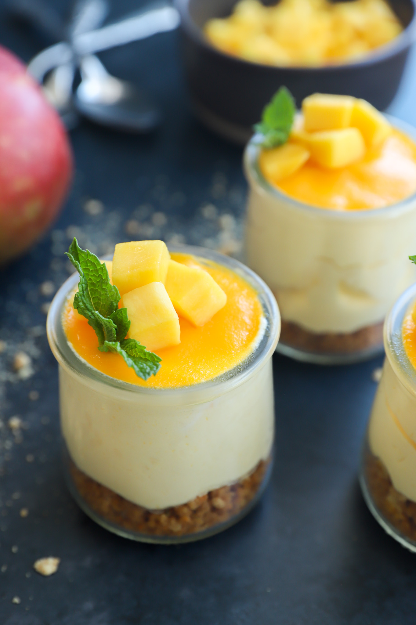 Image of fresh fruit dessert cold and no bake