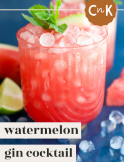 watermelon gin cocktail pinterest image