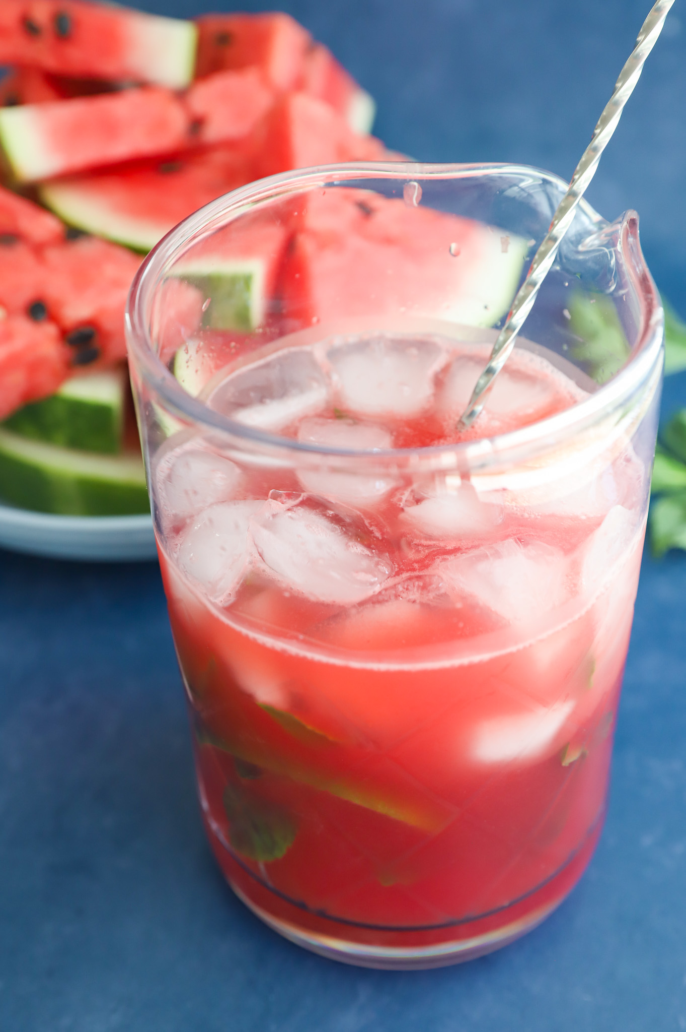 Ingredients for watermelon gin cocktail picture