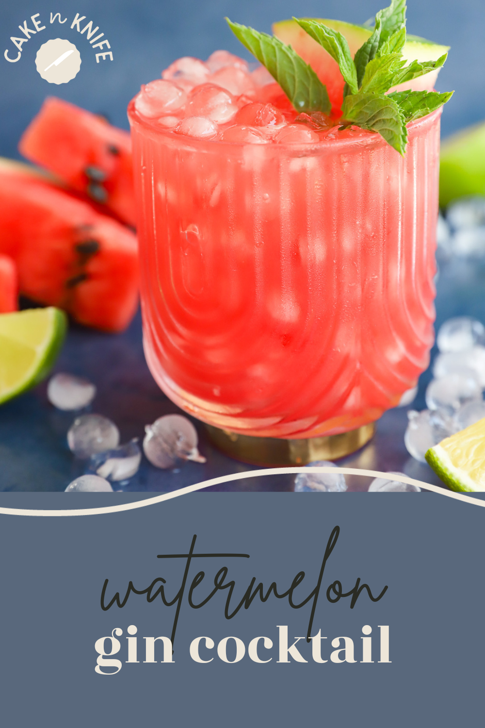 watermelon gin cocktail pinterest graphic