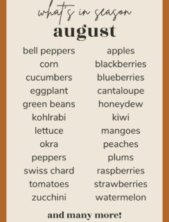 What's in season in august pinterest image