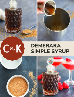 Demerara simple syrup Pinterest graphic